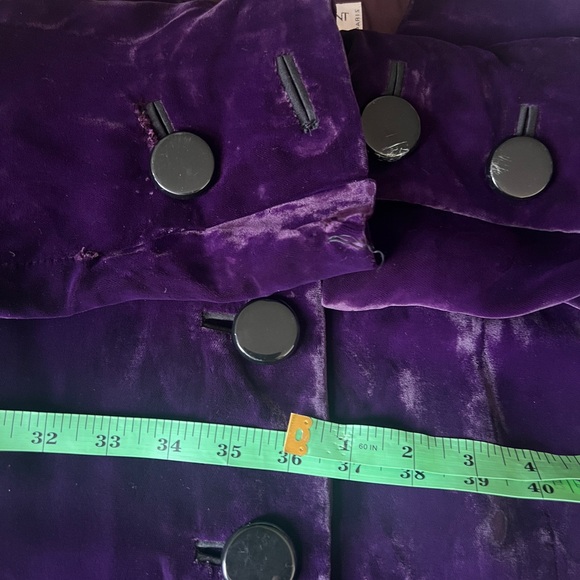 Yves Saint Laurent Rich Purple Velvet Blazer with Black Buttons - Picture 10 of 14